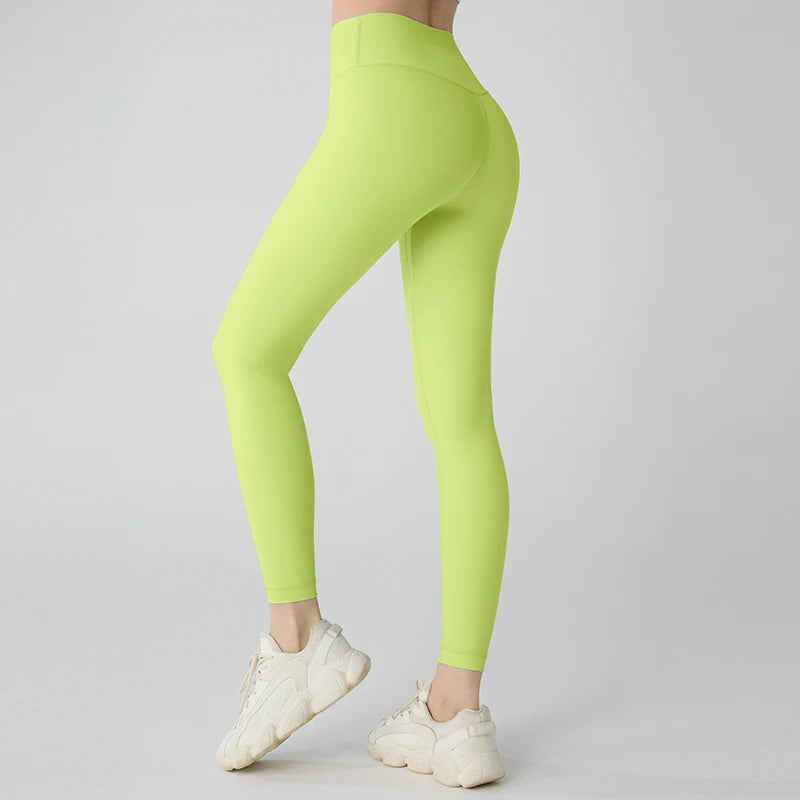 Hot Sale Yoga Leggings Women High Waisted Hip Lifting Fitness Leggings Running Cycling Pants Breathable Sports Leggings