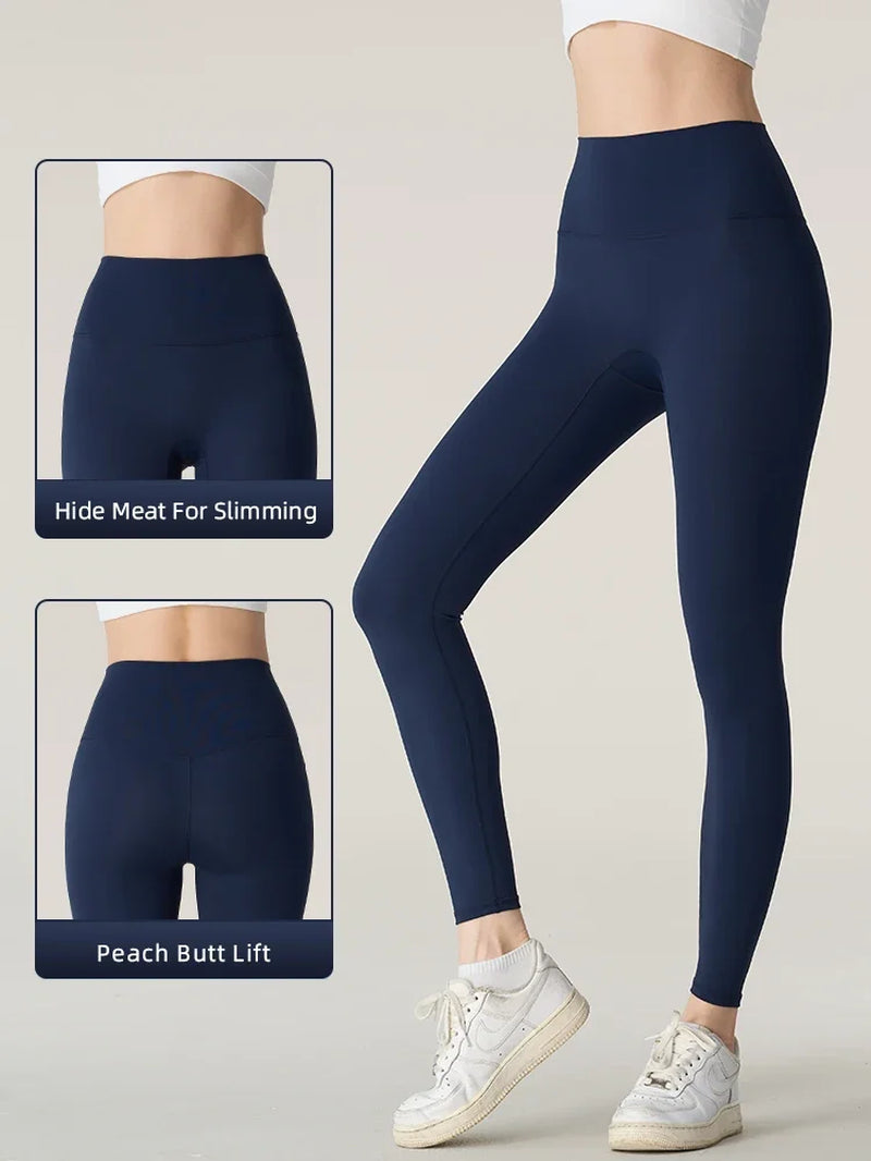 Hot Sale Yoga Leggings Women High Waisted Hip Lifting Fitness Leggings Running Cycling Pants Breathable Sports Leggings