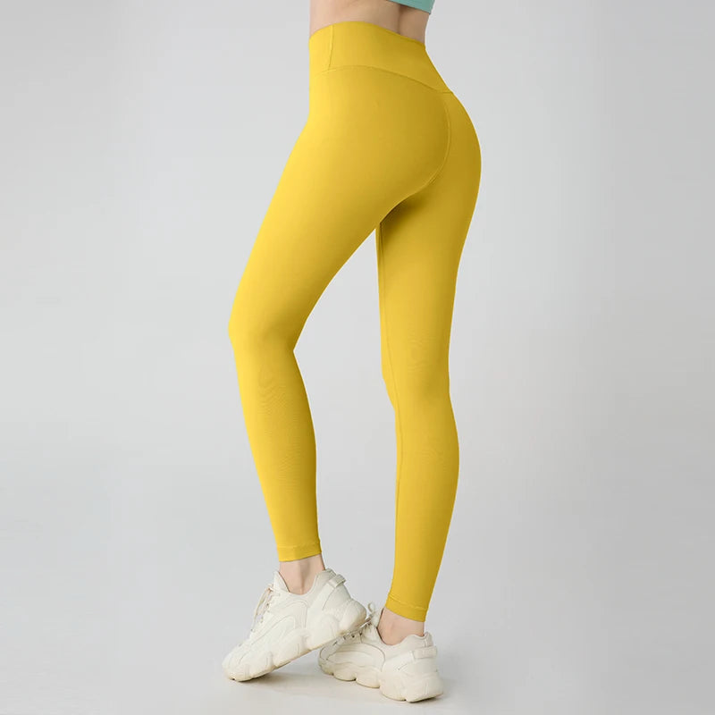 Hot Sale Yoga Leggings Women High Waisted Hip Lifting Fitness Leggings Running Cycling Pants Breathable Sports Leggings
