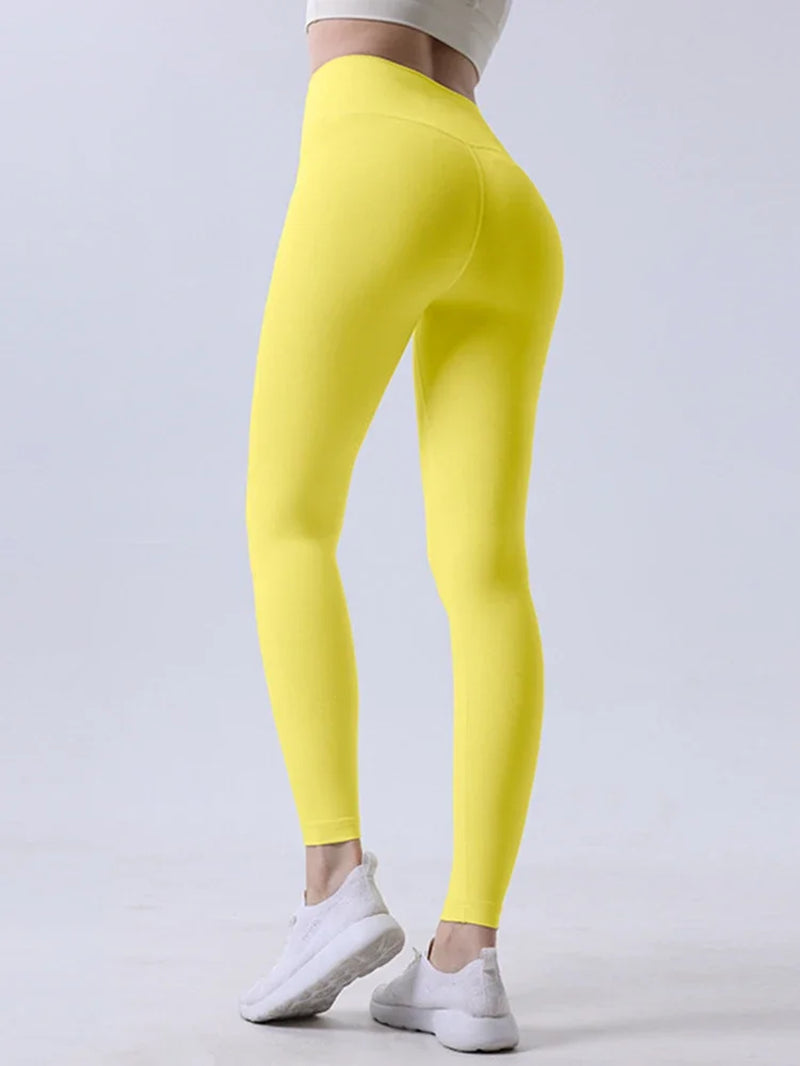 Hot Sale Yoga Leggings Women High Waisted Hip Lifting Fitness Leggings Running Cycling Pants Breathable Sports Leggings